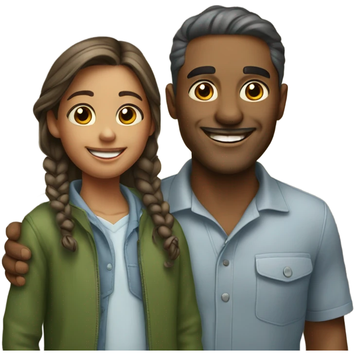 man and daughter emoji