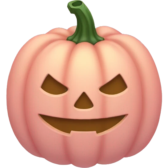Light pink Pumpkin in bow emoji