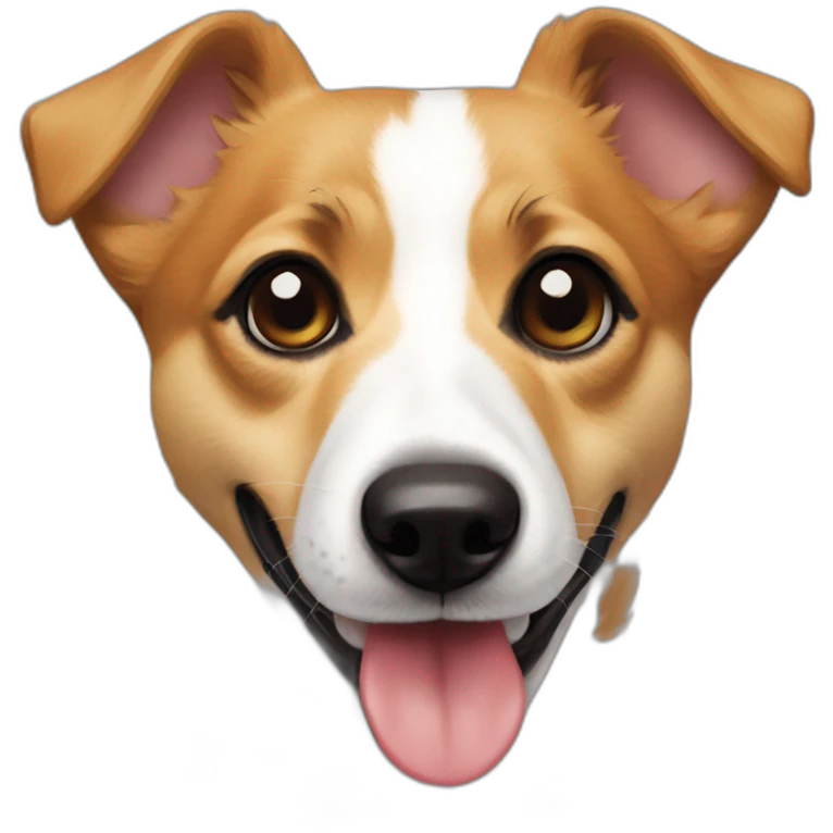 Jack russel corgi mix black mouth and nose emoji