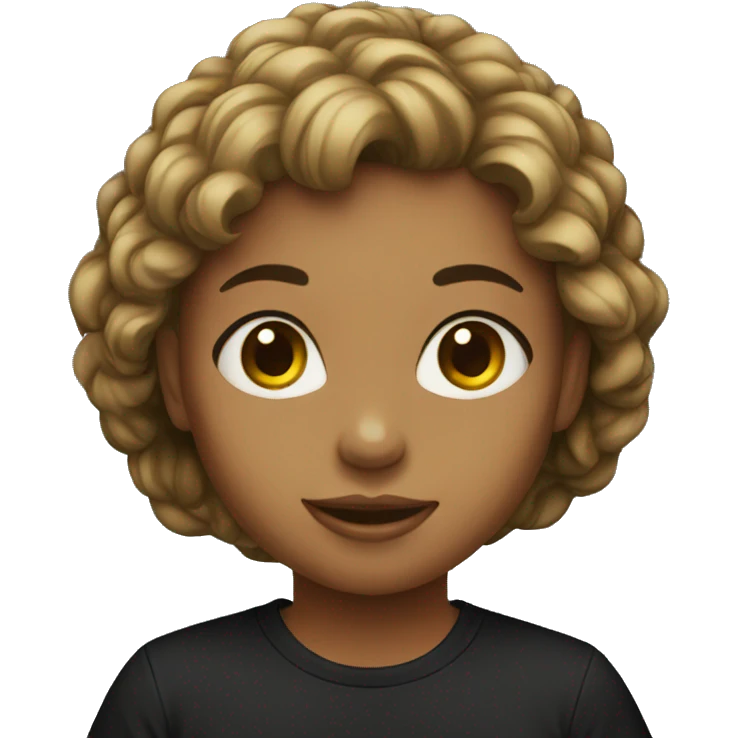 young female, black tshirt emoji