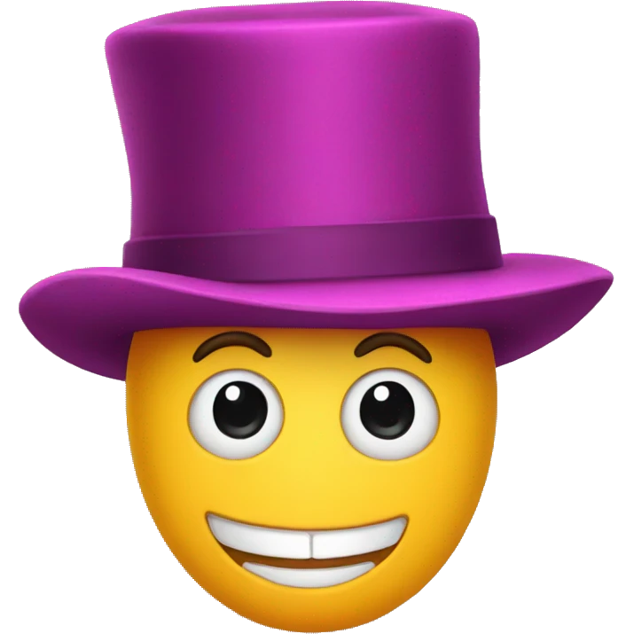 Funny talking hat emoji