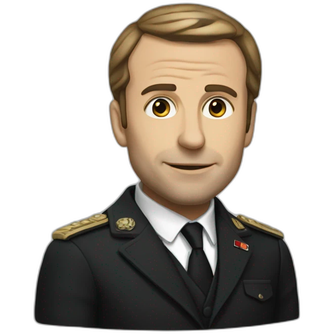 Macron noir  emoji
