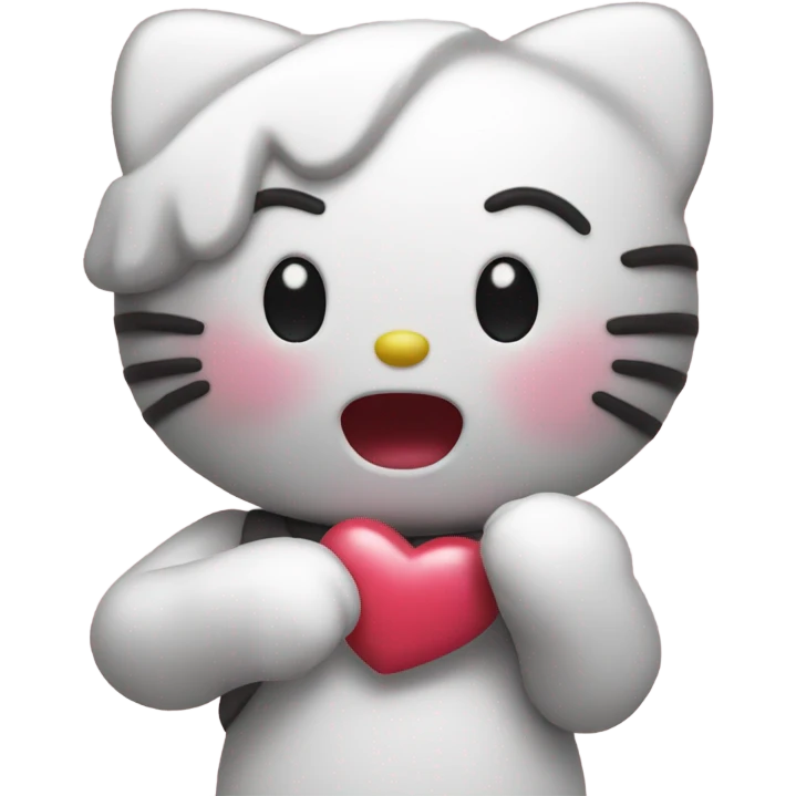 Hello kitty mandando besito emoji