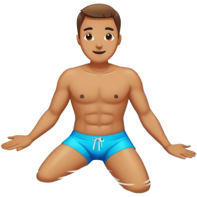 Make a man enjoying wellness in pool emoji