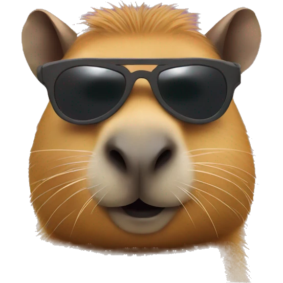 Capybara with sunglasses emoji