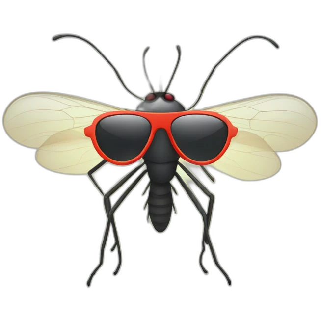 Mosquito with sunglasses emoji