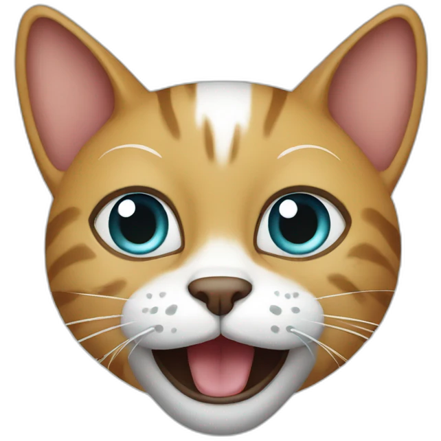 Crazy cat emoji
