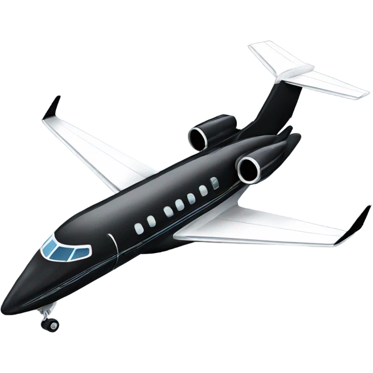 Black private jet emoji