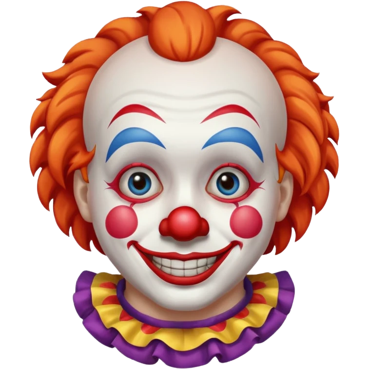 Doble cara triste por dentro payaso por fuera  emoji
