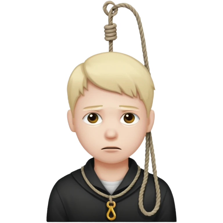 😔 with noose around neck emoji