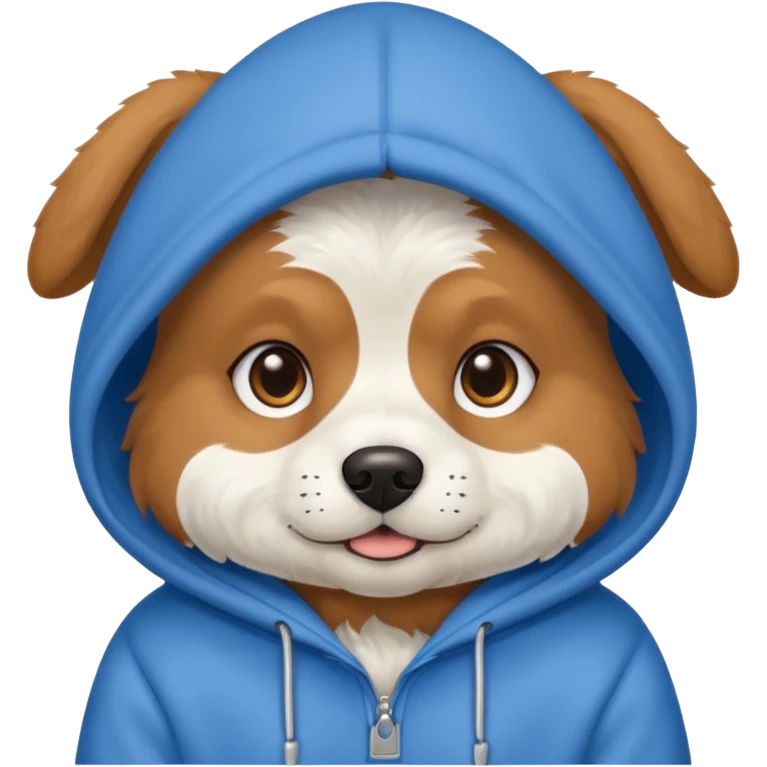 Dog wearing hoodie  emoji