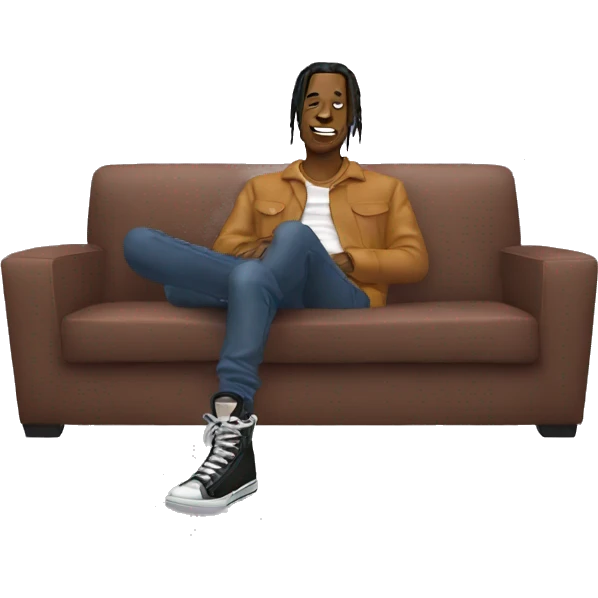 Travis Scott on a couch emoji