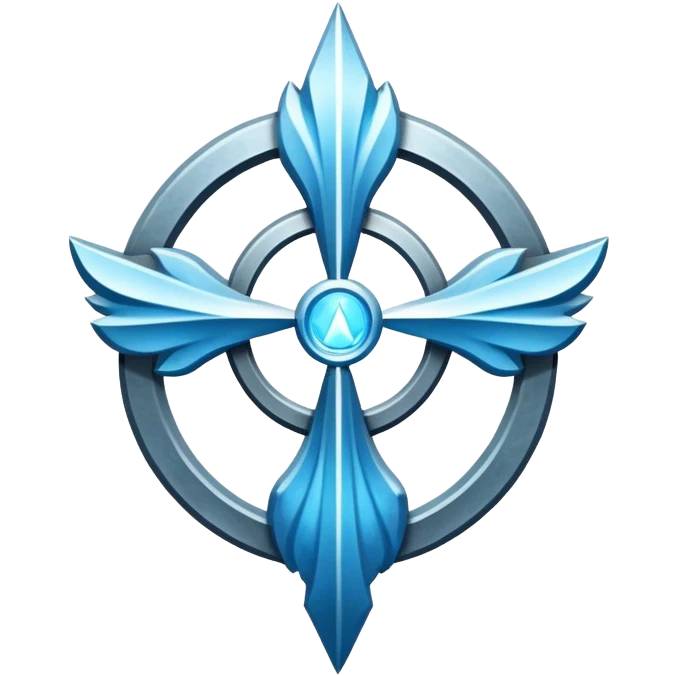Apostle's emblem with a touch of light blue emoji