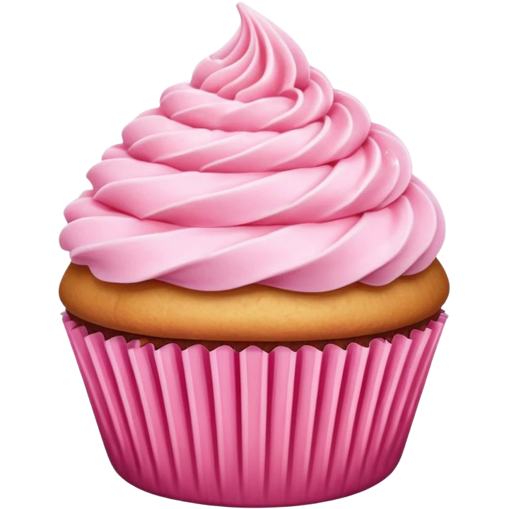 Cupcake with pink icing emoji