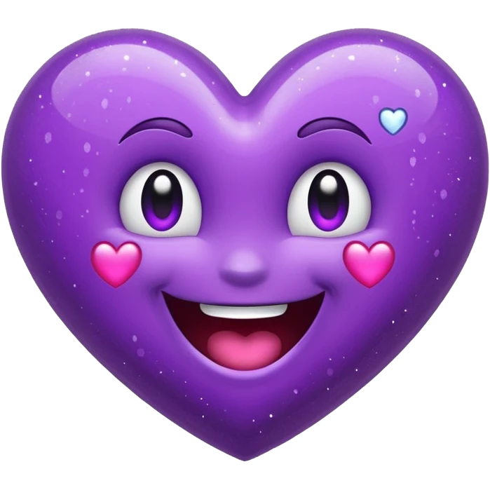 Laughing Glittery purple heart emoji