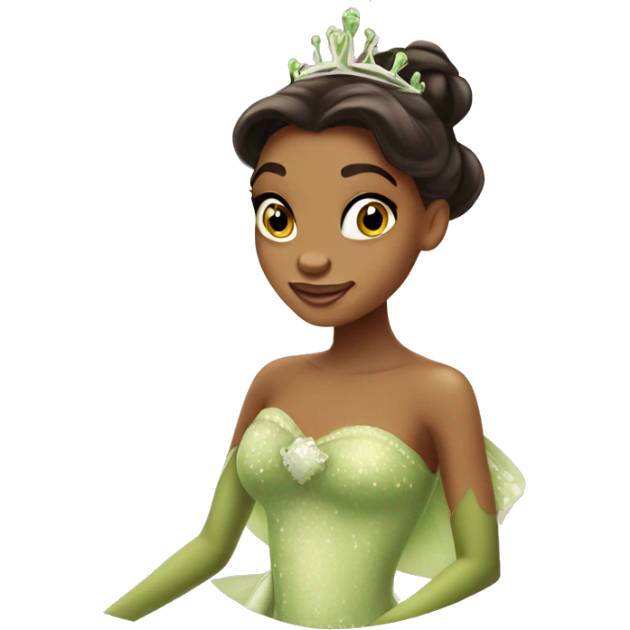 Princess Tiana frog emoji