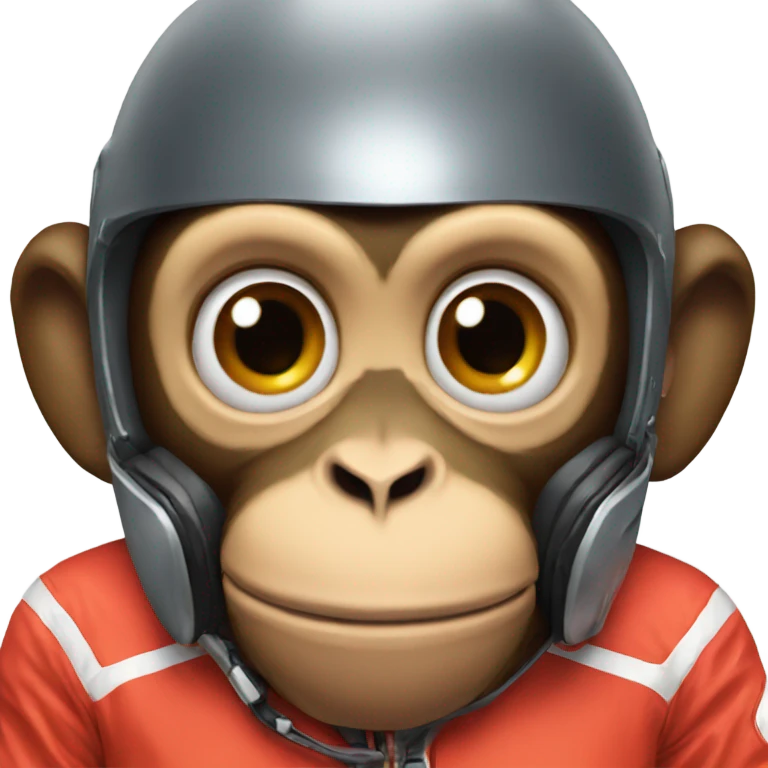Monkey With F1 Helmet emoji