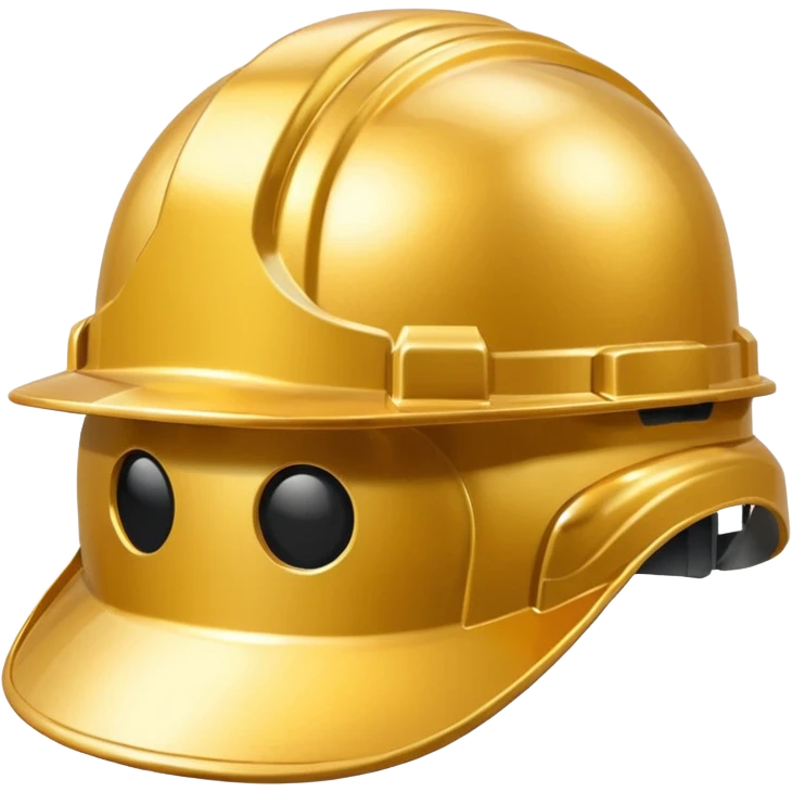 Gold construction helmet emoji