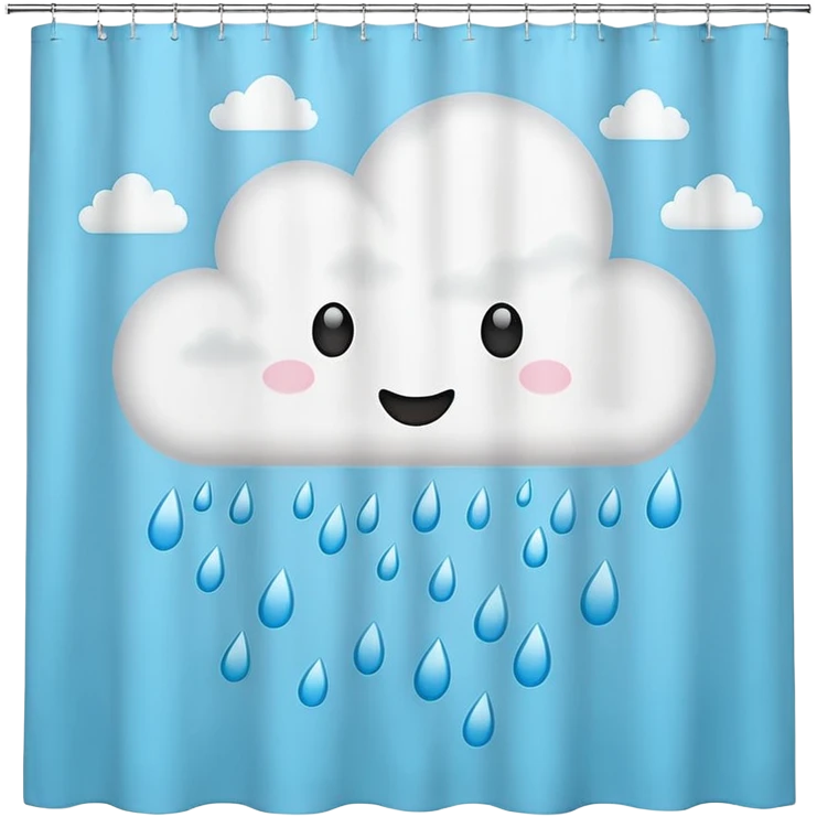 cloud shower curtain emoji