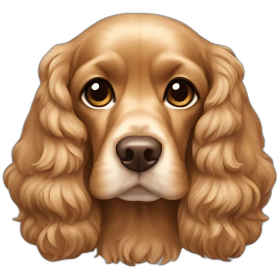 tan american cocker spaniel head emoji
