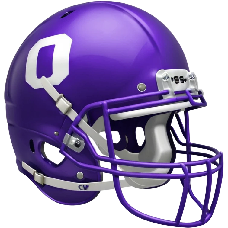 College football player helmet in perple color emoji