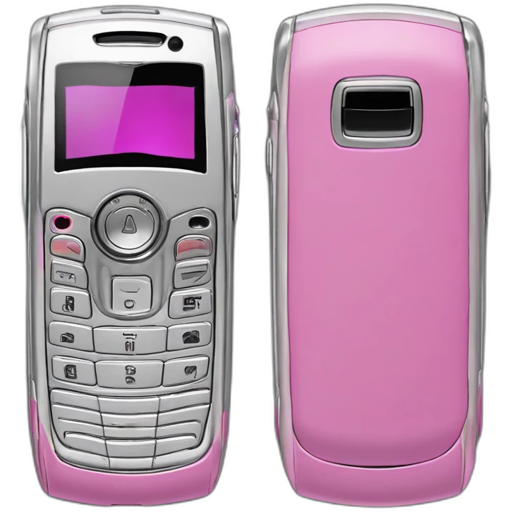 Pink Motorola Razr V3 flip-phone emoji