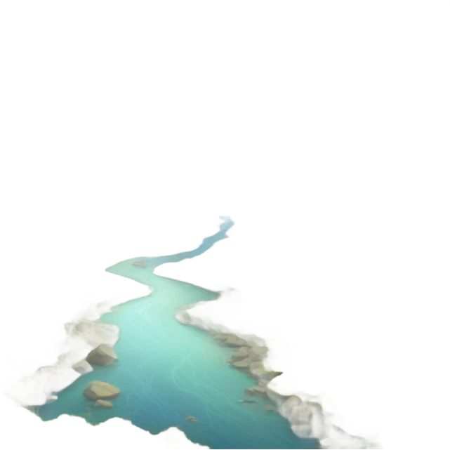 Rainbow river through mountains emoji