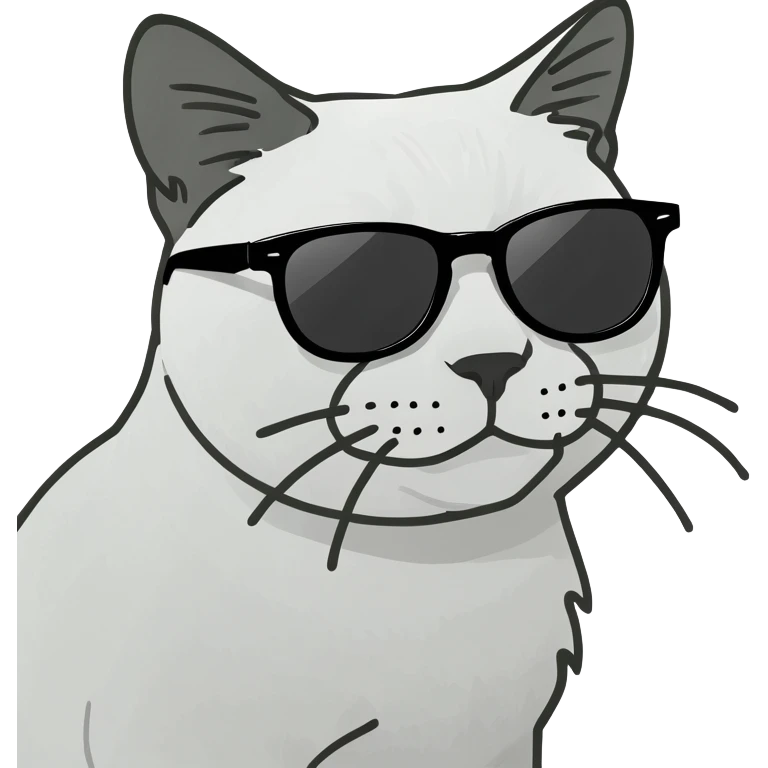 Cat with sunglasses emoji