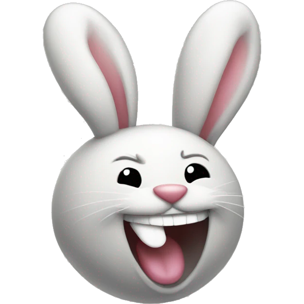Laughing butt off bunny  emoji