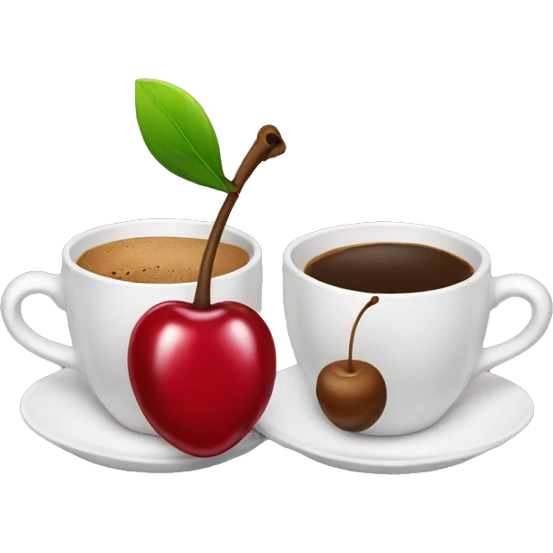 Cherry and coffee emoji