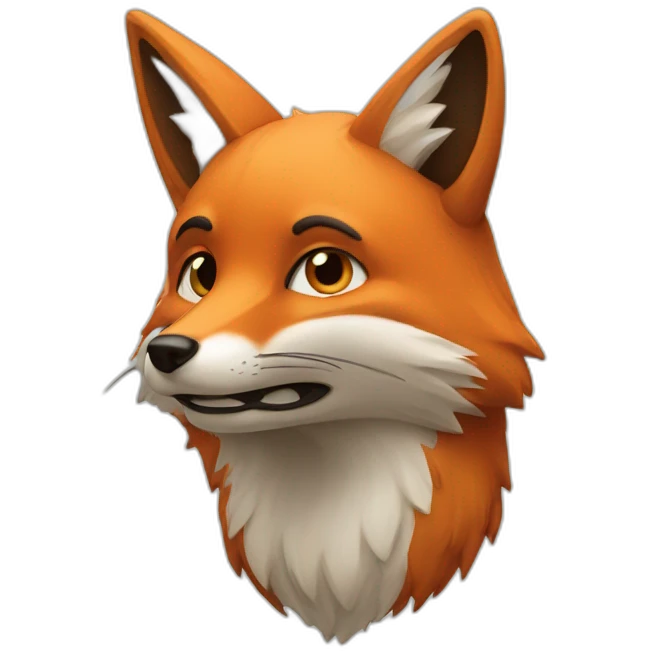 thinking face fox emoji