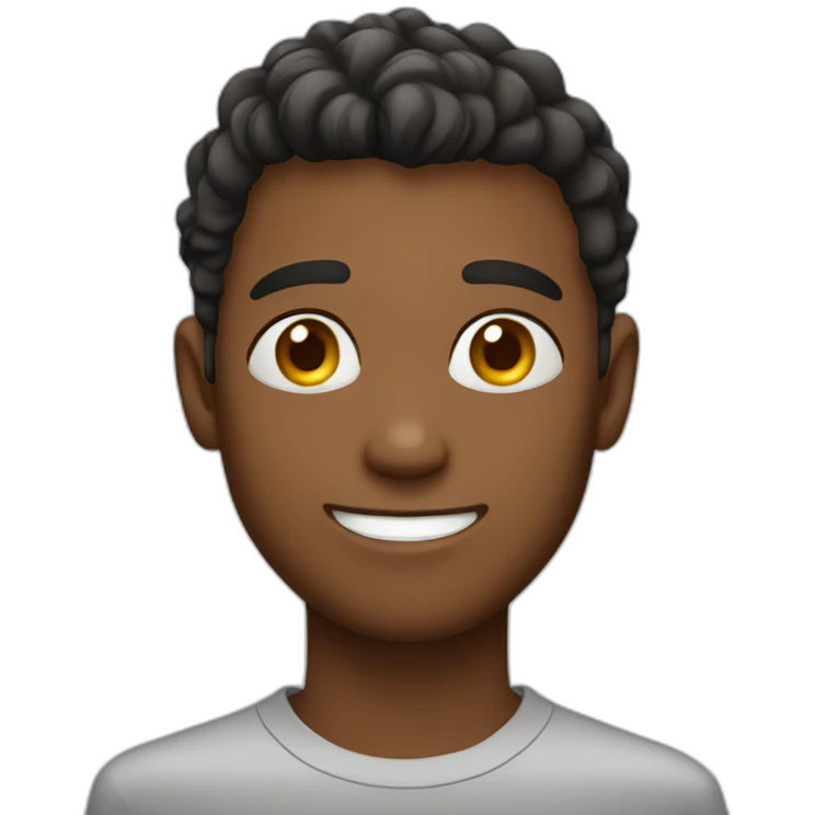 Young guy sliling emoji