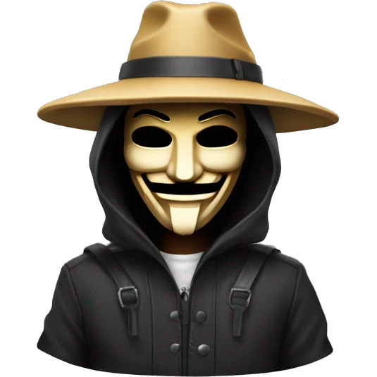 Guy fawkes hacker emoji