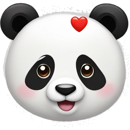 Panda with a heart emoji