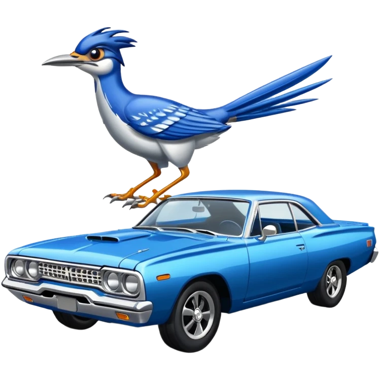 roadrunner car emoji