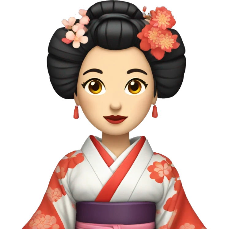 Geisha with kimono emoji