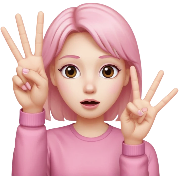 create emoji "🫩✌️" emoji