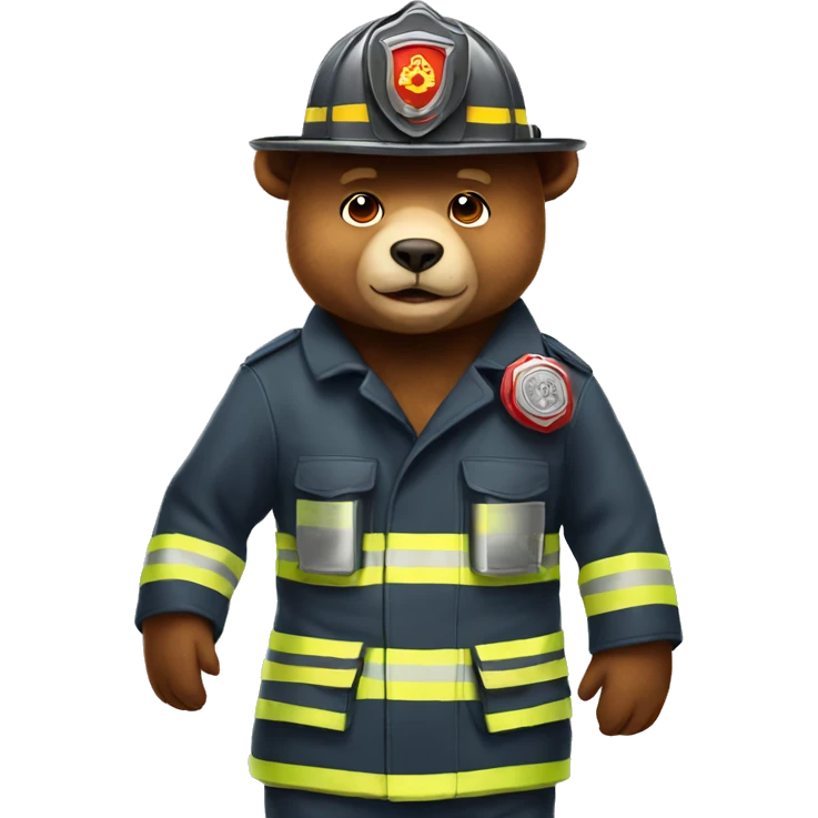 bear as firefighter emoji