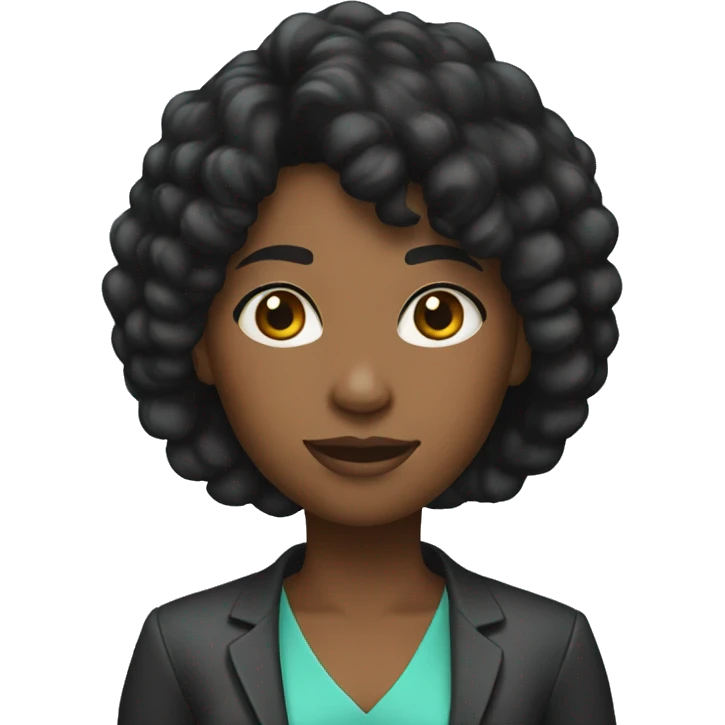 black hair girl team coordinator emoji