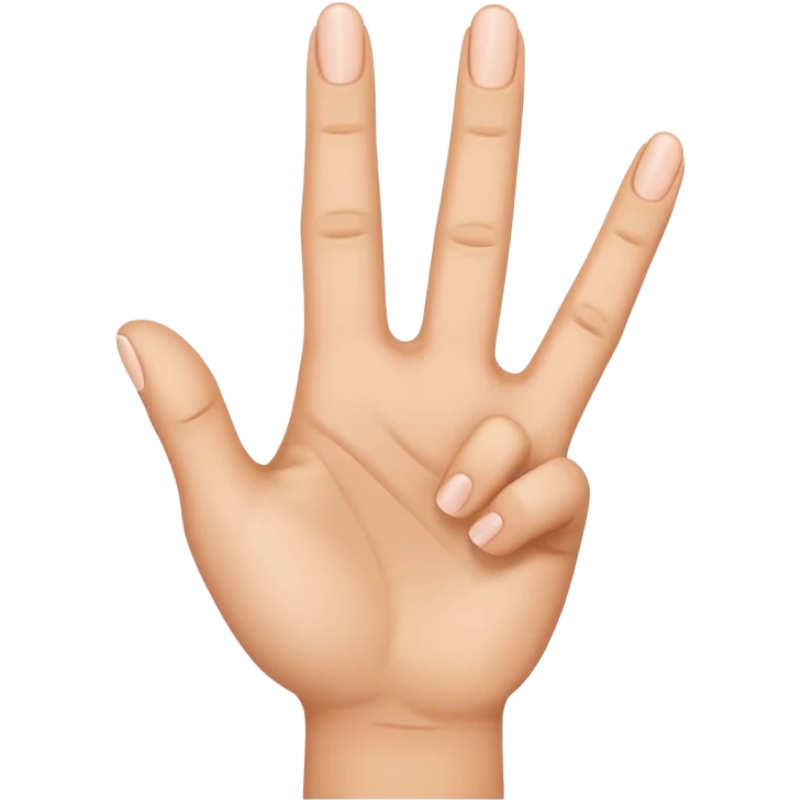 main  avec TROIS doigts du milieu levés   emoji