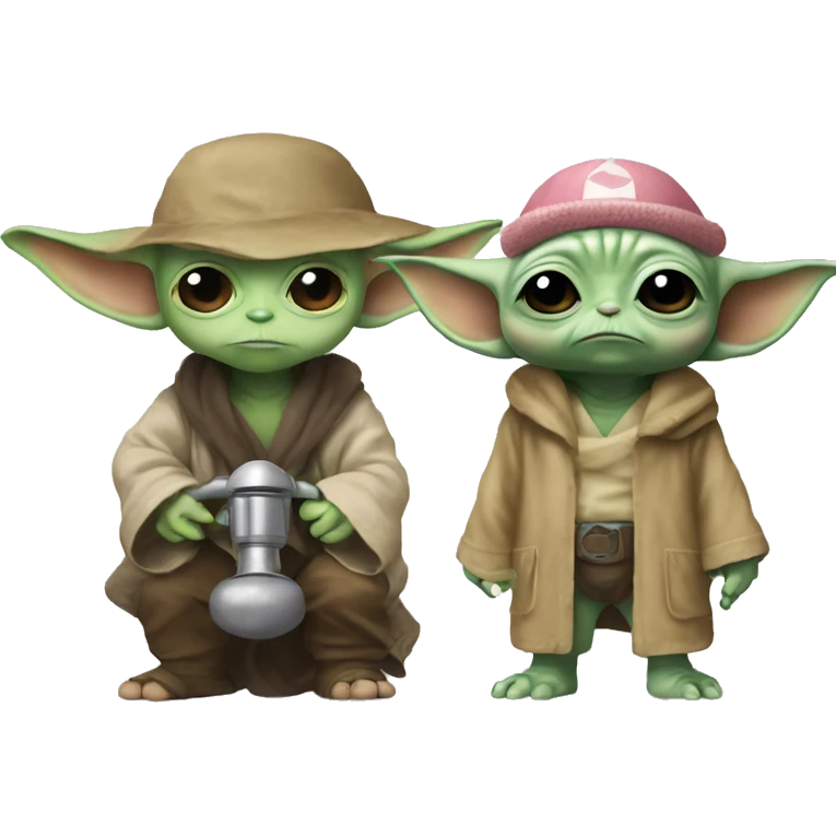 Baby yoda and Tony Tony chopper from one piece  emoji