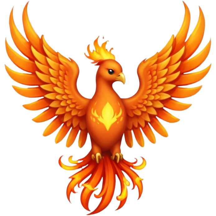 Orange flame phoenix wings 



 emoji