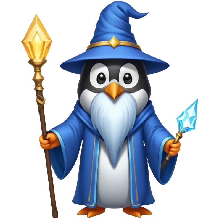 Penguin Wizard emoji