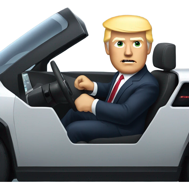 Trump in a cybertruck  emoji