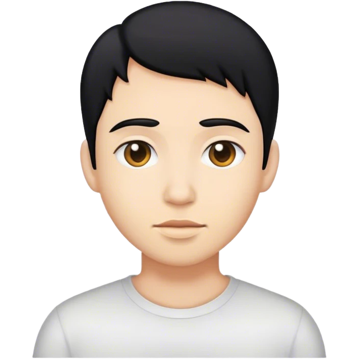 Cabello negro emoji