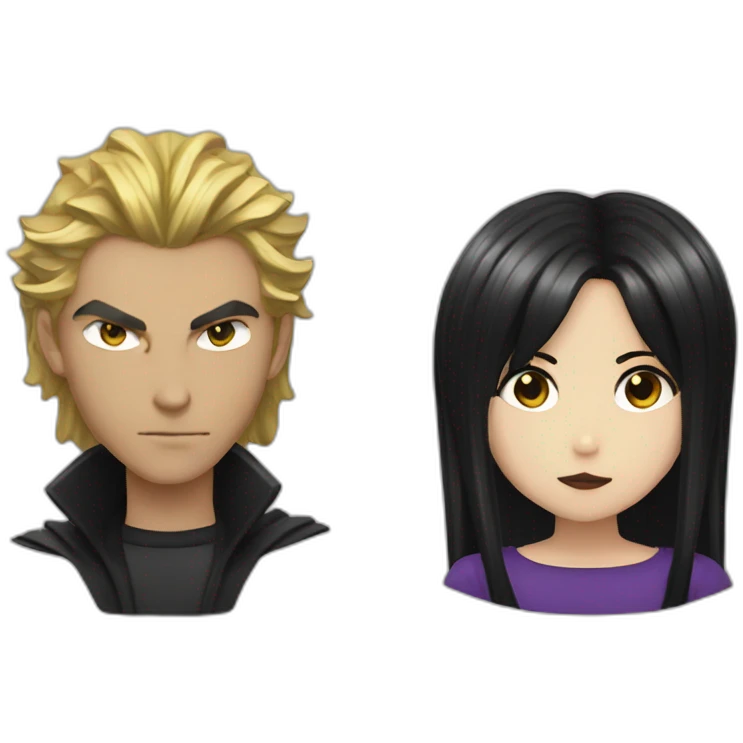 Dio brando and goth girl emoji
