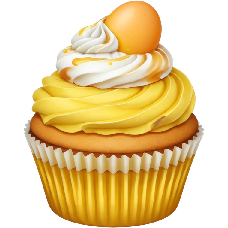 Cupcake With Egg Yolk emoji