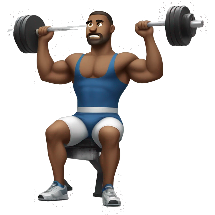 strong man on bench press emoji