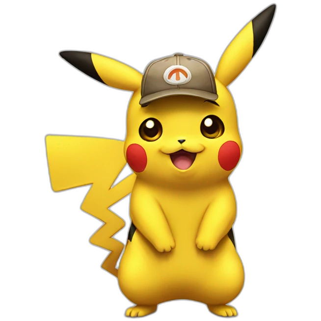 Pikachu saying hello  emoji