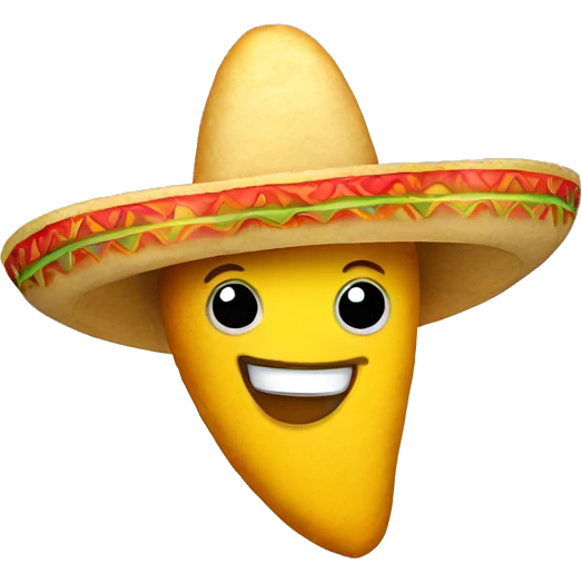 happy taco wearing sombrero  emoji